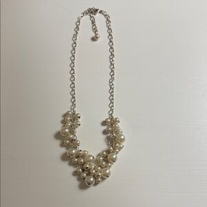 Simply Vera Vera Wang silver-tone faux pearl cluster necklac